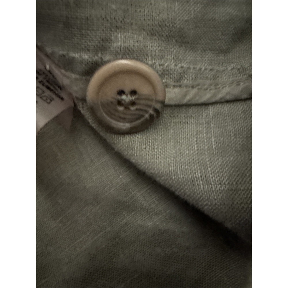PERUVIAN CONNECTION 100% Linen Duster Jacket Mid Length Floral EUC Size US 4 - Picture 7 of 10
